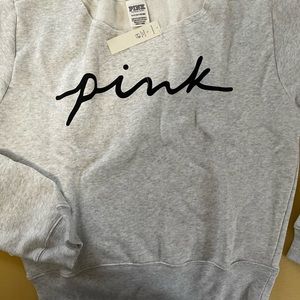 PINK wide neck sweatshirt